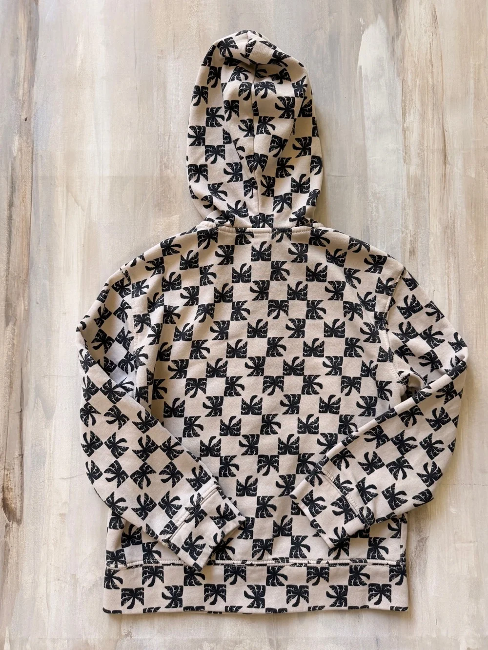 Old Navy Boys Checkered Palm Tree Zip Hoodie Size M (8)